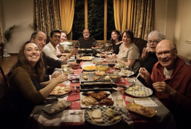 family raclette dinner