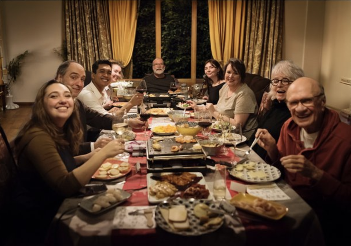family raclette dinner