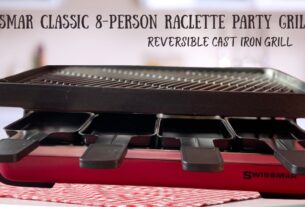 swissmar 8 person classic cast iron reversible raclette grill